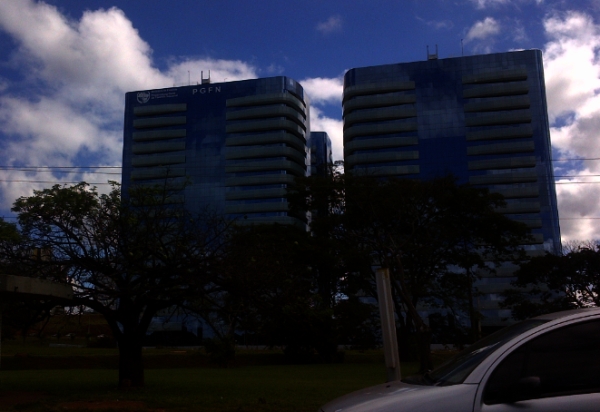 A nova sede da PGFN - o edifício inteiro, à esquerda, no conjunto de quatro blocos