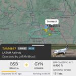 Avião da Latam registra bird strike ao decolar de Brasília
