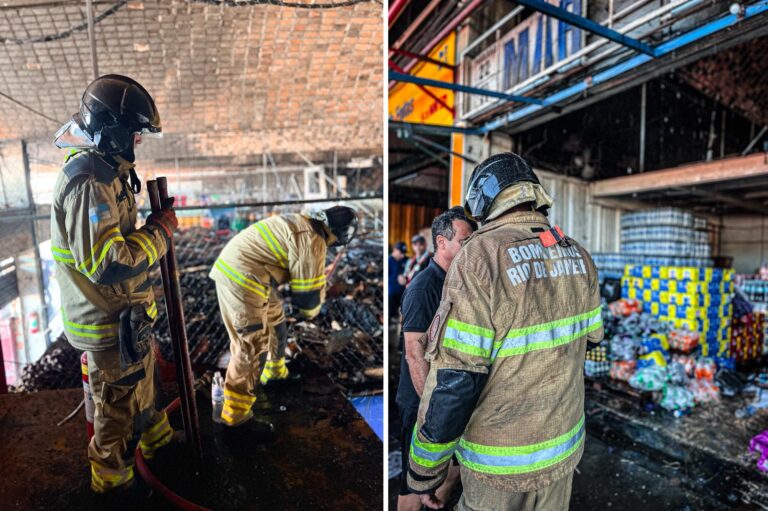 Bombeiros controlam incêndio no Ceasa